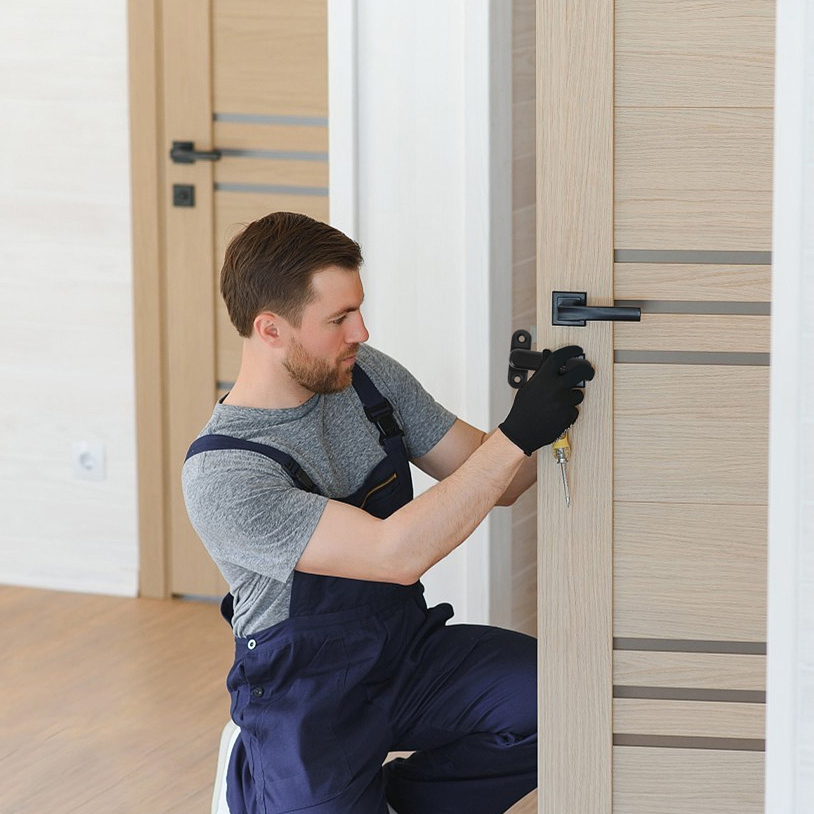 Door Stop Alarm - อุปกรณ์ล็อคประตูพร้อมสัญญาณเตือน ป้องกันการโจรกรรม เพิ่มความปลอดภัยในการเดินทาง สำหรับบ้าน โรงแรม อพาร์ทเมนท์