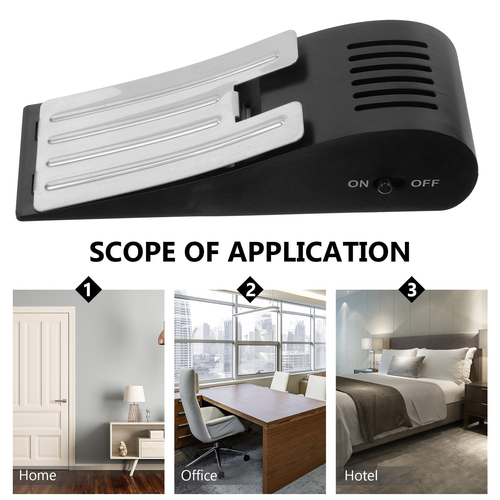 อุปกรณ์เตือนภัยประตูแบบลิ่ม แข - Door Stop Alarm บทวิจารณ์และราคา